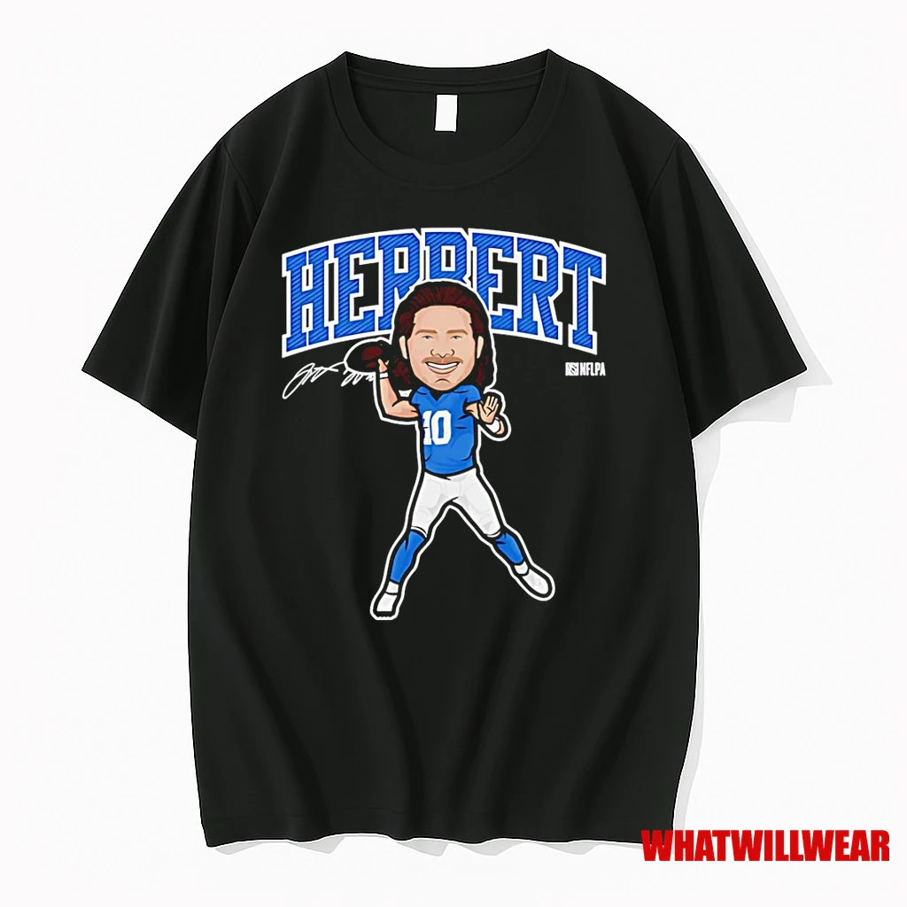 Justin Herbert Los Angeles Chargers Cartoon Signature Shirts