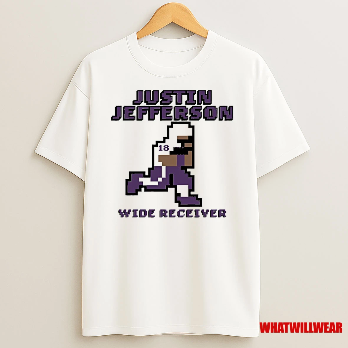 Justin Jefferson 18 Minnesota Vikings Wide Receiver Retro Baller Shirts