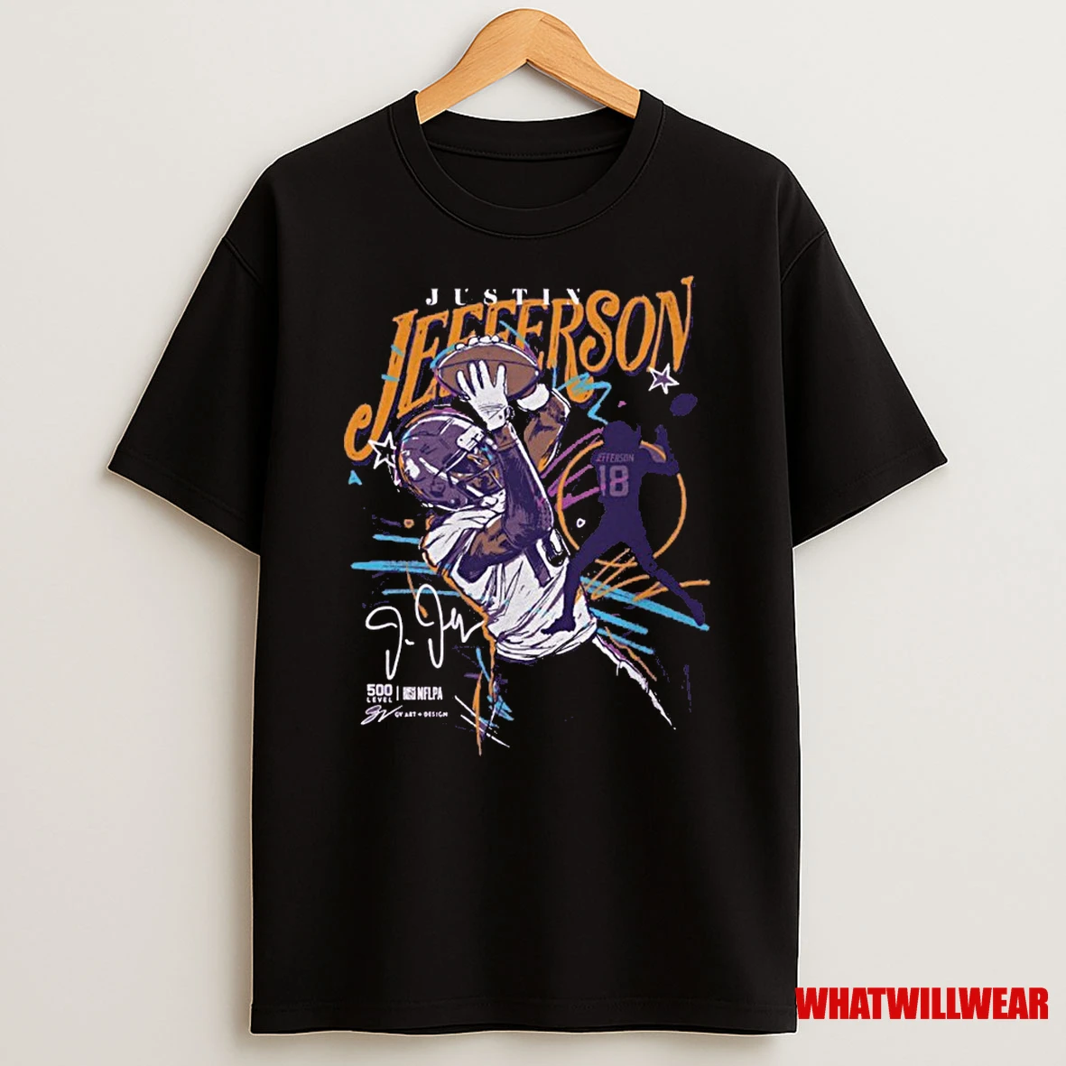 Justin Jefferson Minnesota Scribble Shirts
