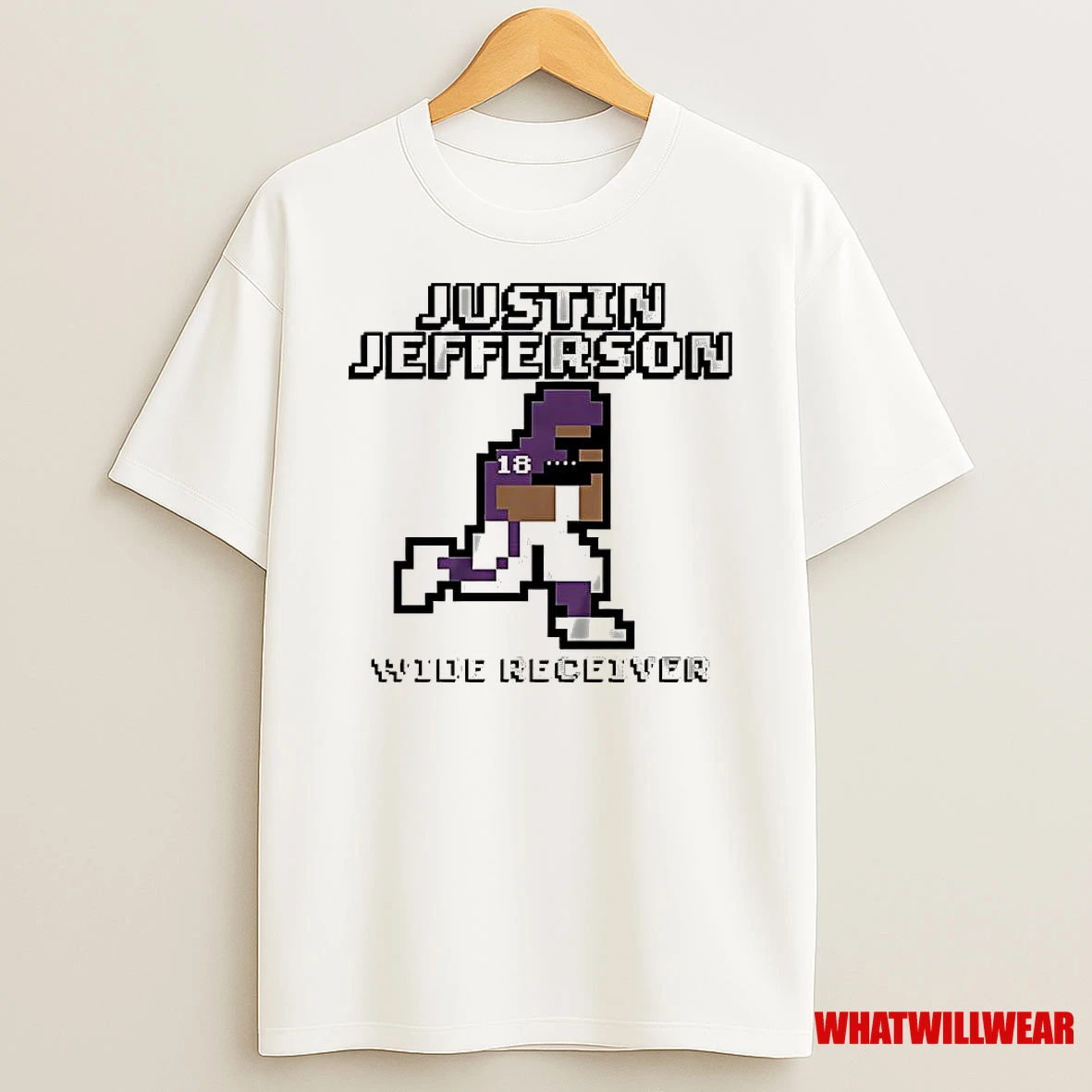 Justin Jefferson Minnesota Vikings Football Retro Baller 8 Bit Shirts
