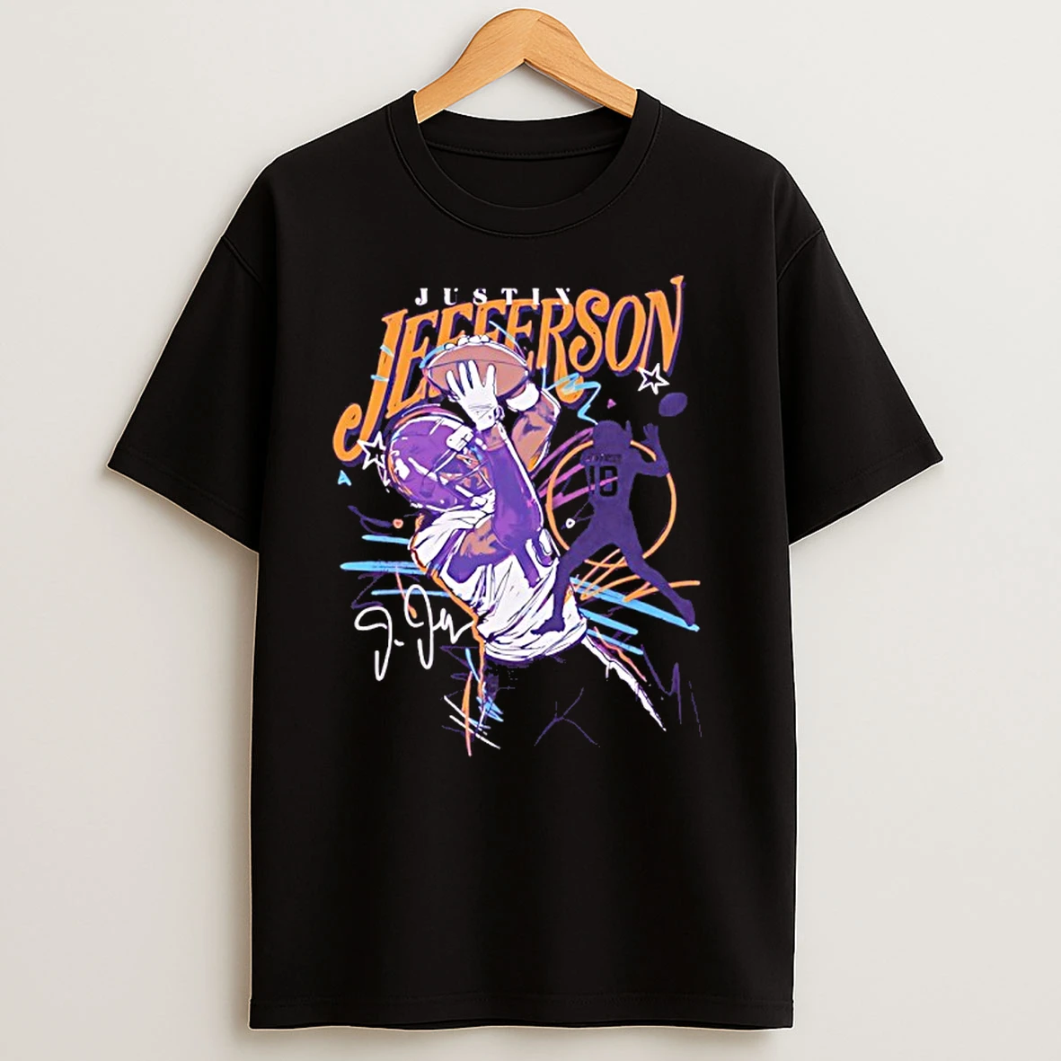Justin Jefferson Nfl Minnesota Vikings Scribble Signature T Shirts