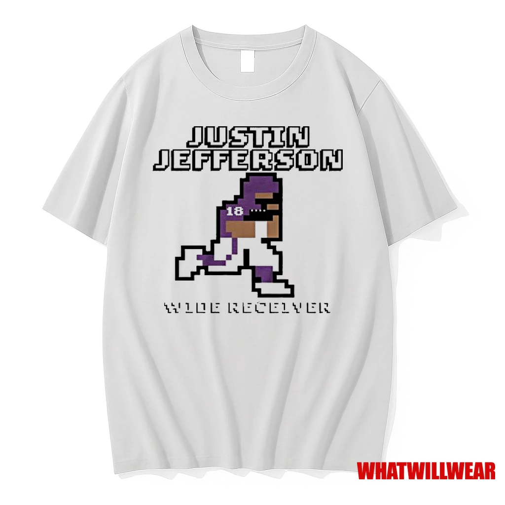 Justin Jefferson Wide Receiver Retro Baller Shirts