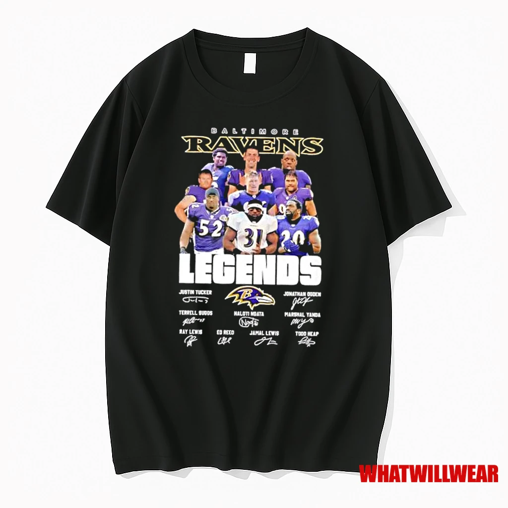 Justin Tucker And Legends Baltimore Ravens Football Signature Shirts