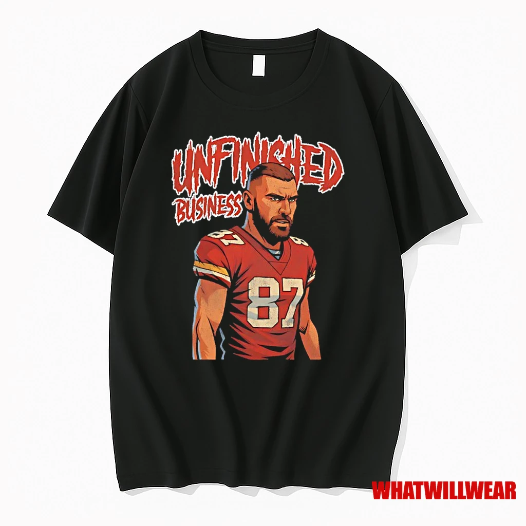 Kc Chiefs Travis Kelce 87 Unfinished Business Shirts