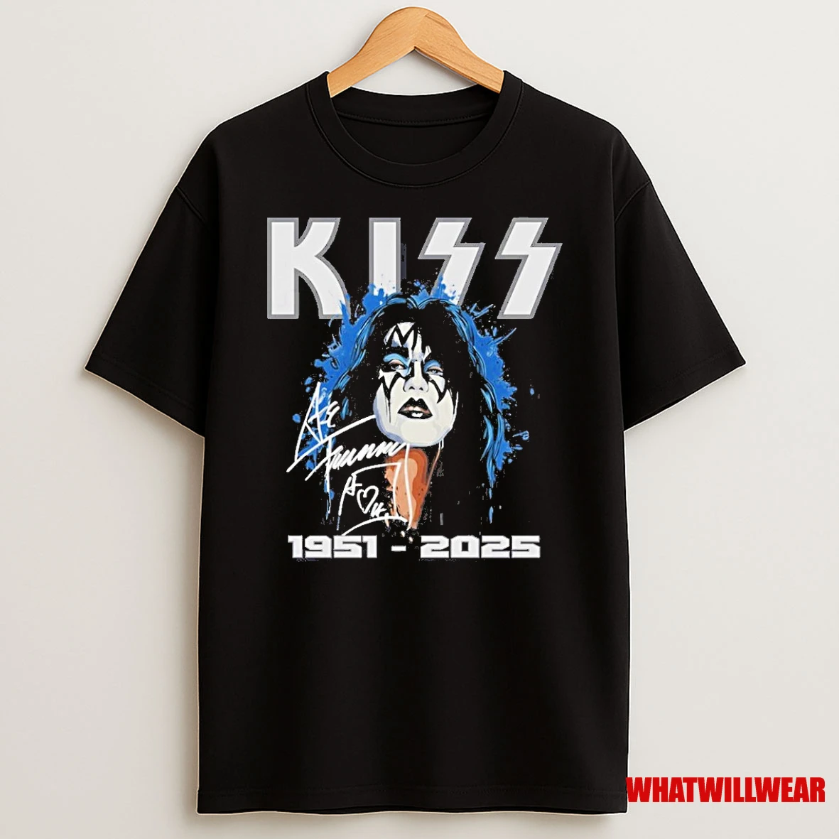 Kiss Ace Frehley 1951 2025 Signatyre Shirts