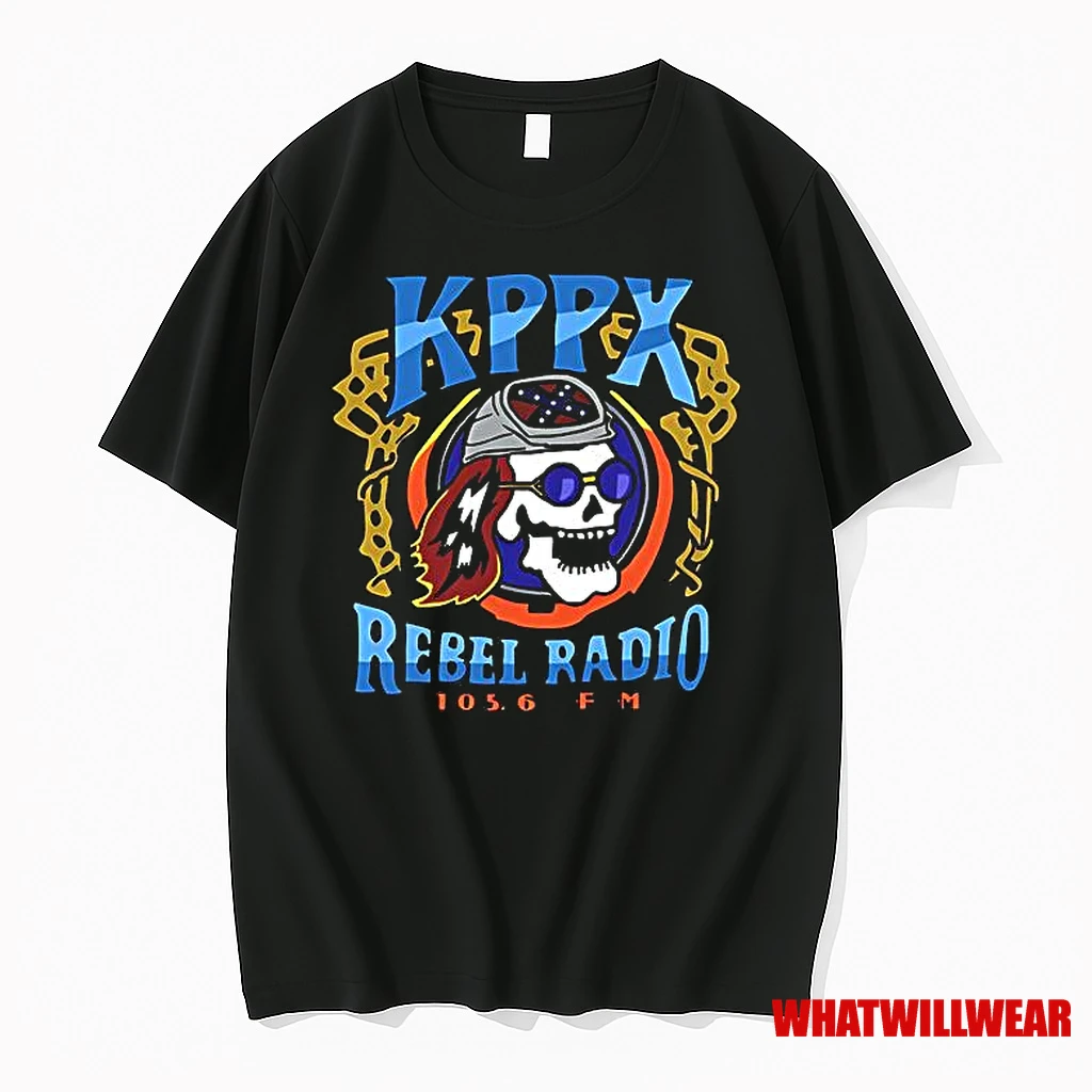 Kppx Rebel Radio Skull Movies Shirts