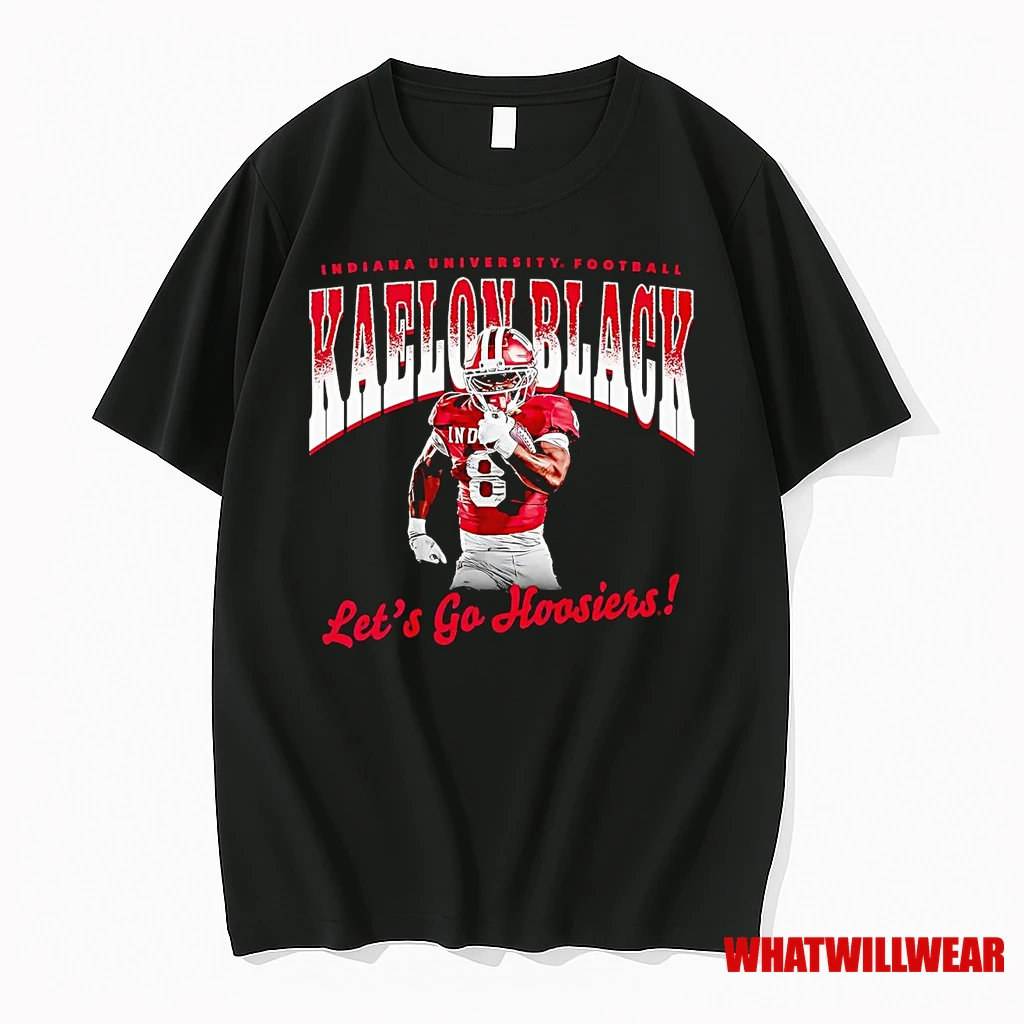 Kaelon Black Lets Go Hoosiers Portrait Shirts