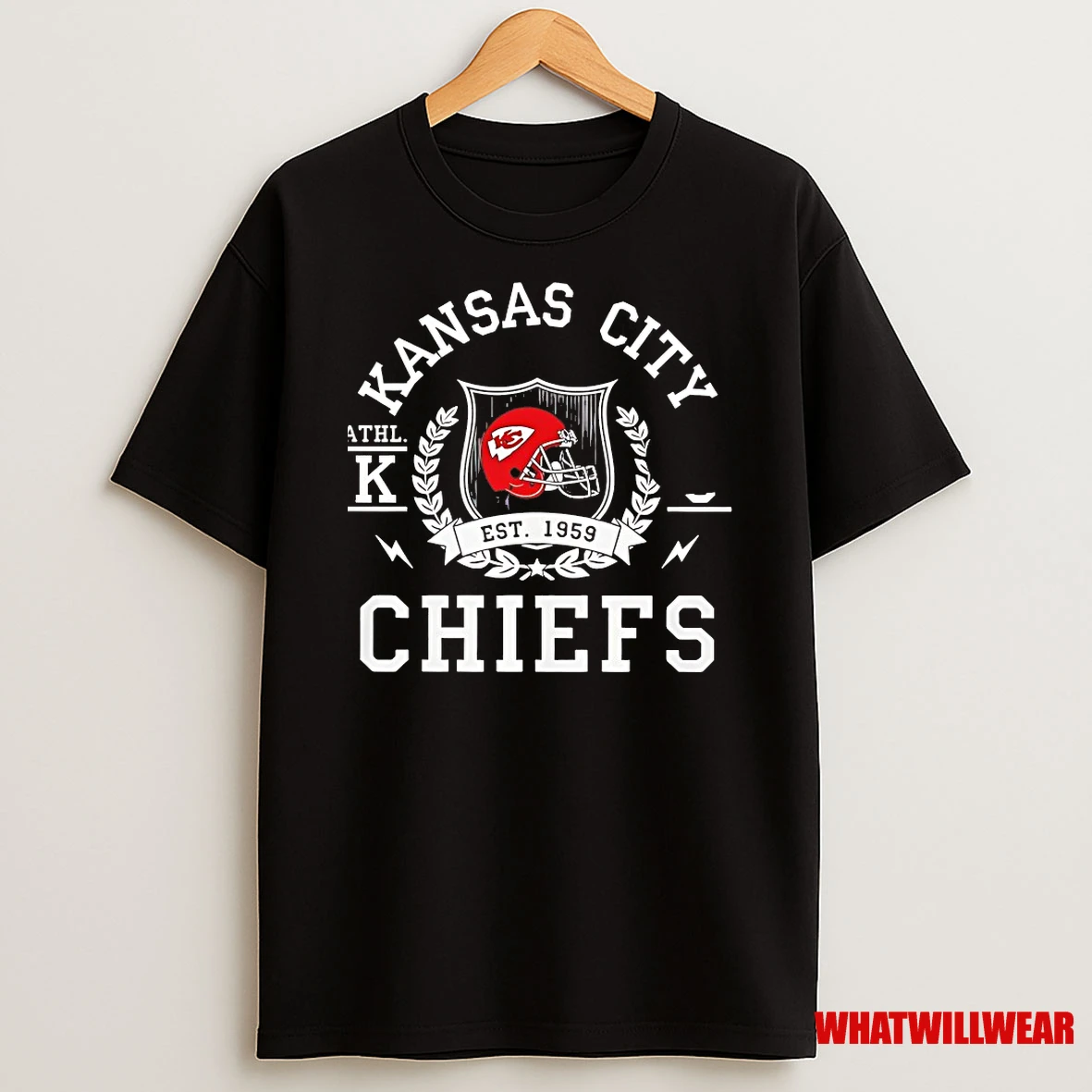 Kansas City Chiefs Athl Dept Est 1959 Helmet Logo Shirts