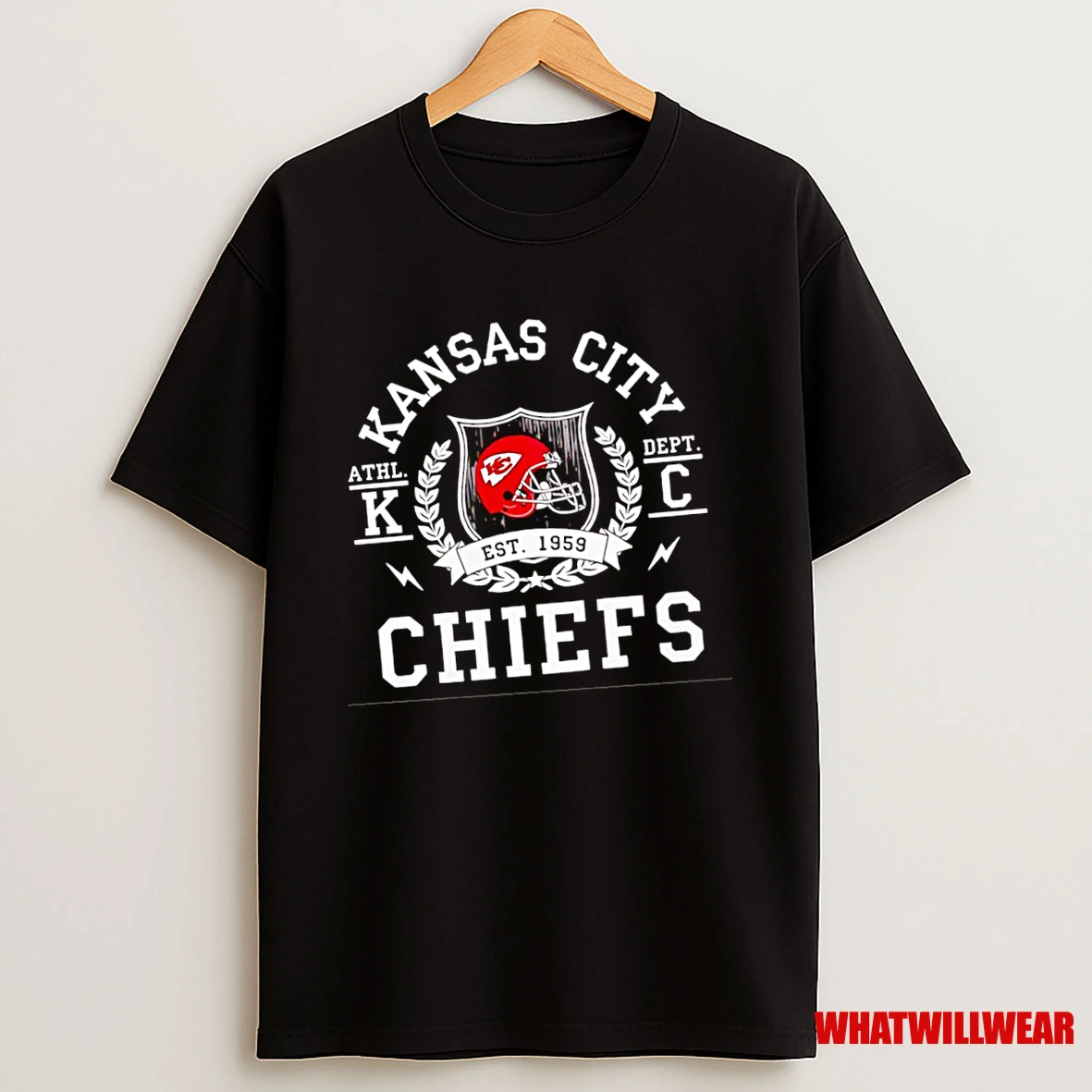 Kansas City Chiefs Athl Dept Kc Est 1959 Helmet Logo Shirts