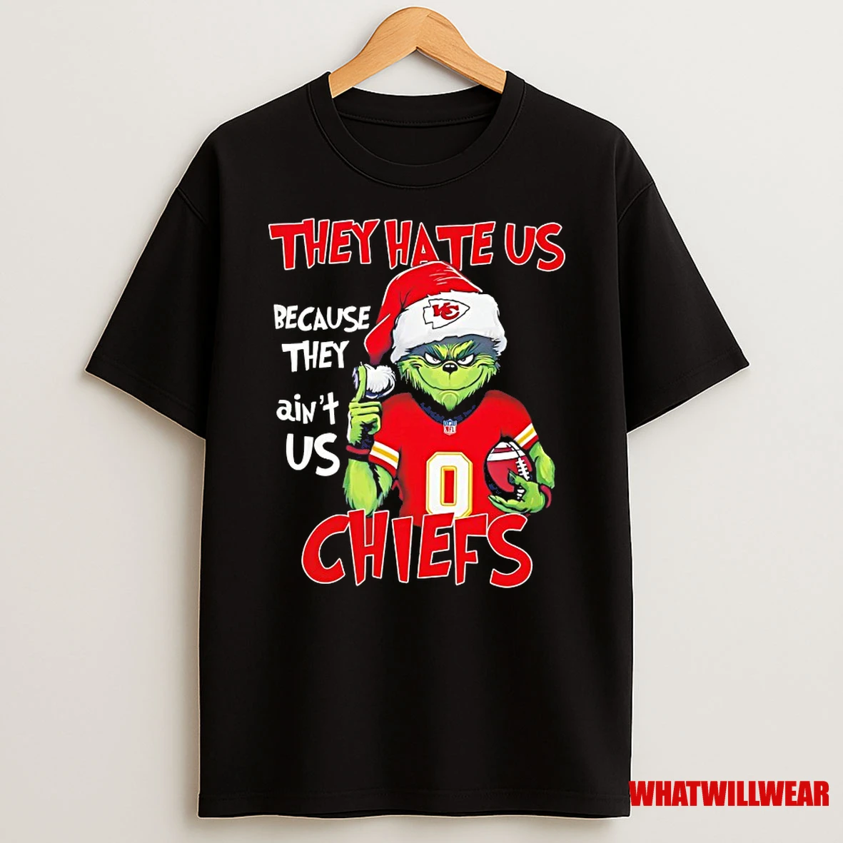 Kansas City Chiefs Grinch They Hate Us Because They Aint Us Shirts