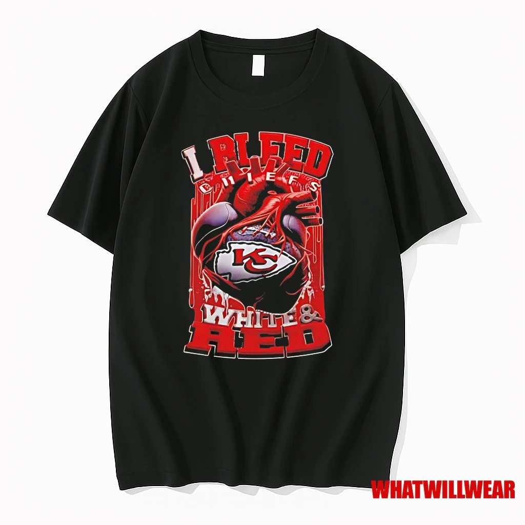 Kansas City Chiefs I Bleed Chiefs White And Red Shirts