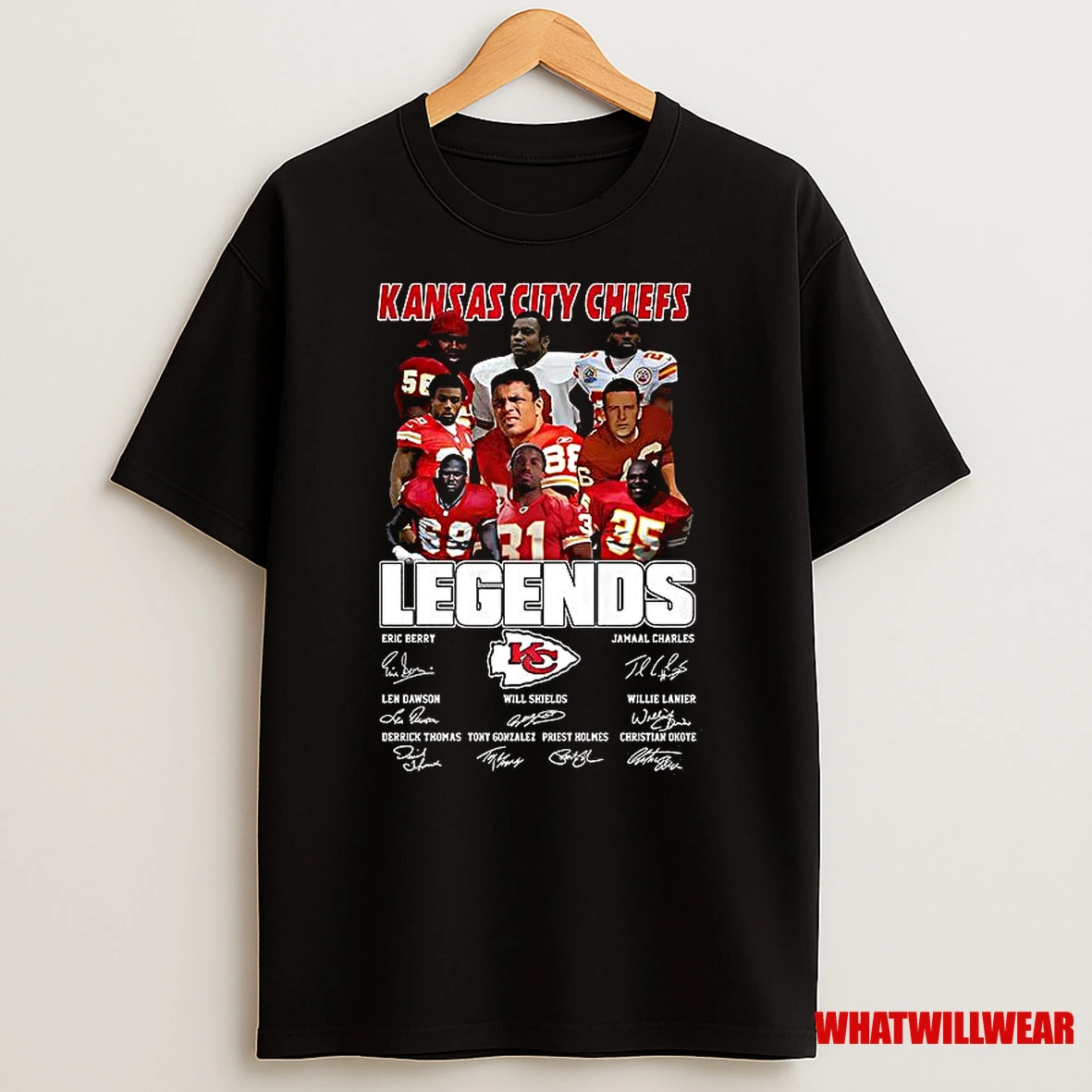 Kansas City Chiefs Legends Vintage Signature Shirts