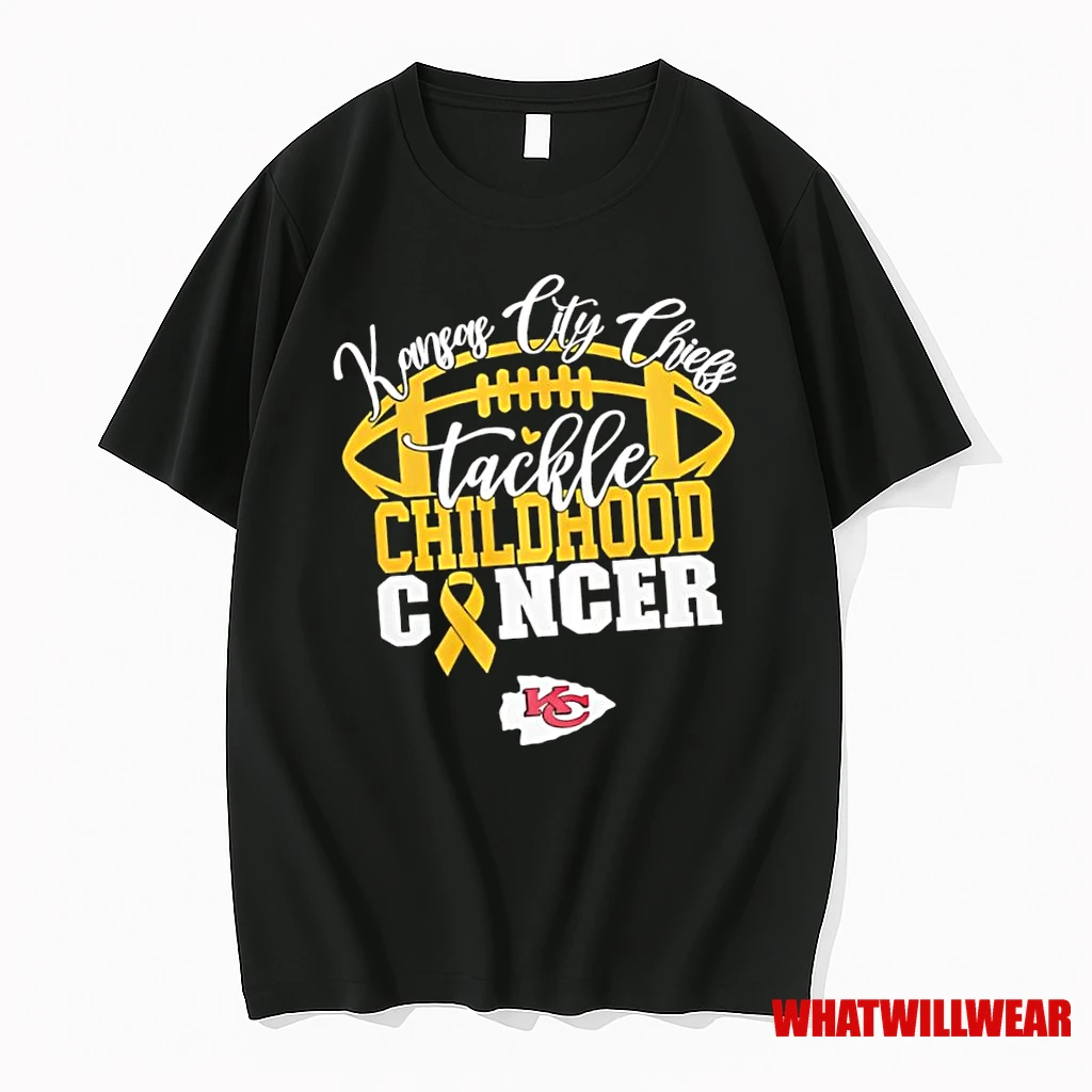 Kansas City Chiefs Tackle Childhood Cancer Logo Shirts
