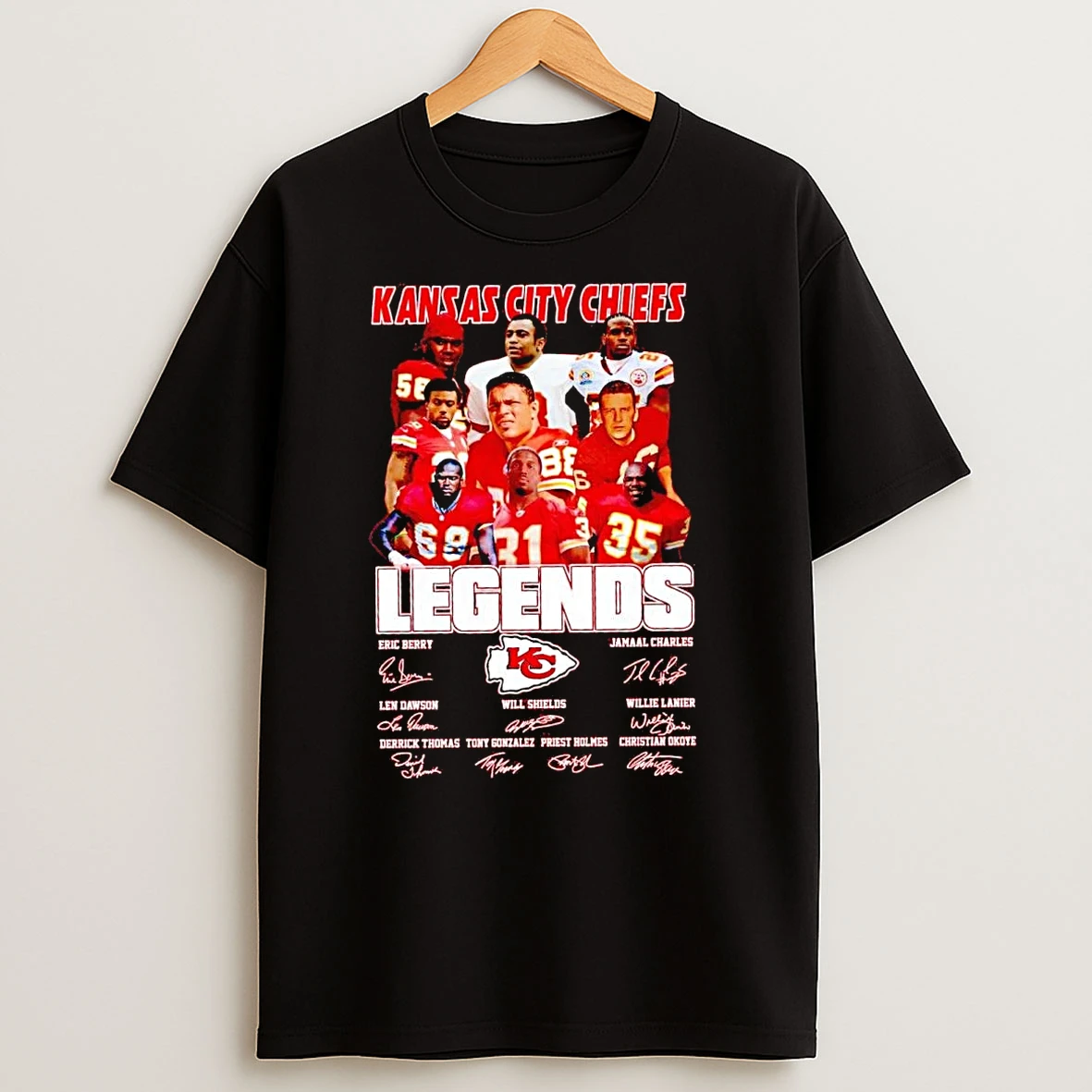 Kansas City Chiefs Legends Names Signatures T Shirts