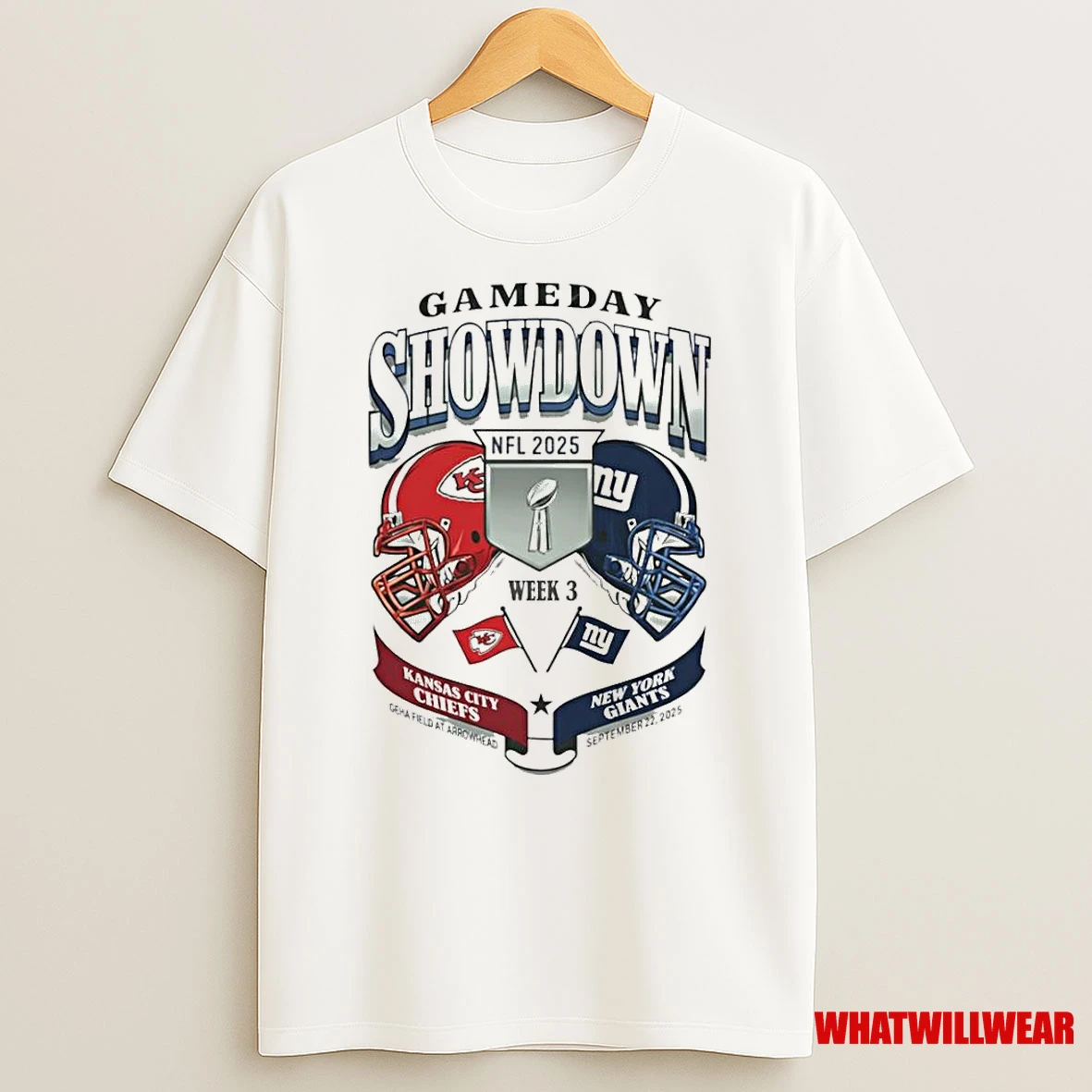 Kansas City Chiefs Vs New York Giants 2025 Nfl Gameday Showdown Week Matchup 3 Shirts