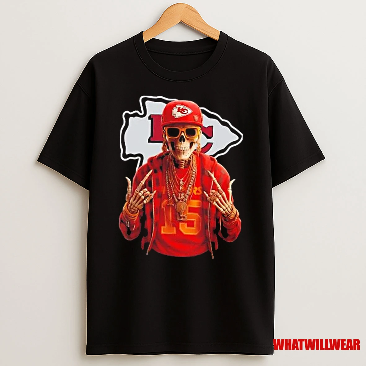 Kansas City Chiefs X Skeleton Hip Hop Shirts