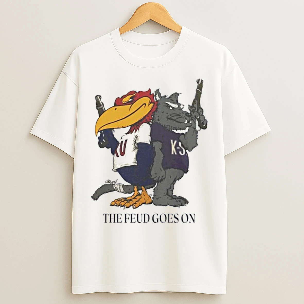 Kansas Jayhawks Kansas State Wildcats The Feud Goes On T Shirts