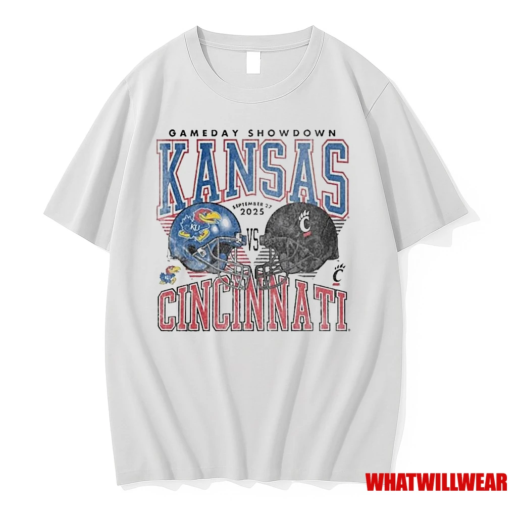 Kansas Jayhawks Vs Cincinnati Bearcats 2025 Gameday Showdown Shirts