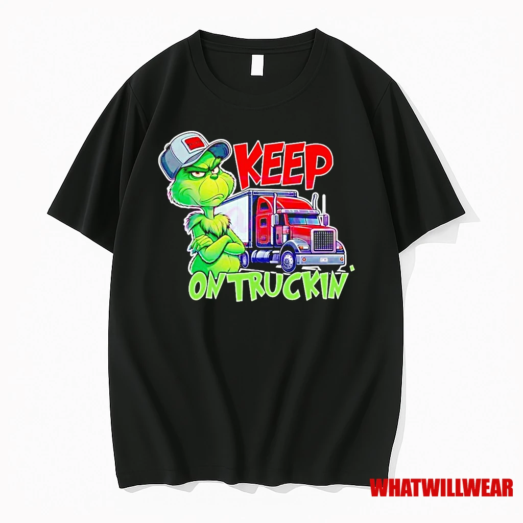 Keep On Truckin Christmas Grinch Truck Driver Shirts