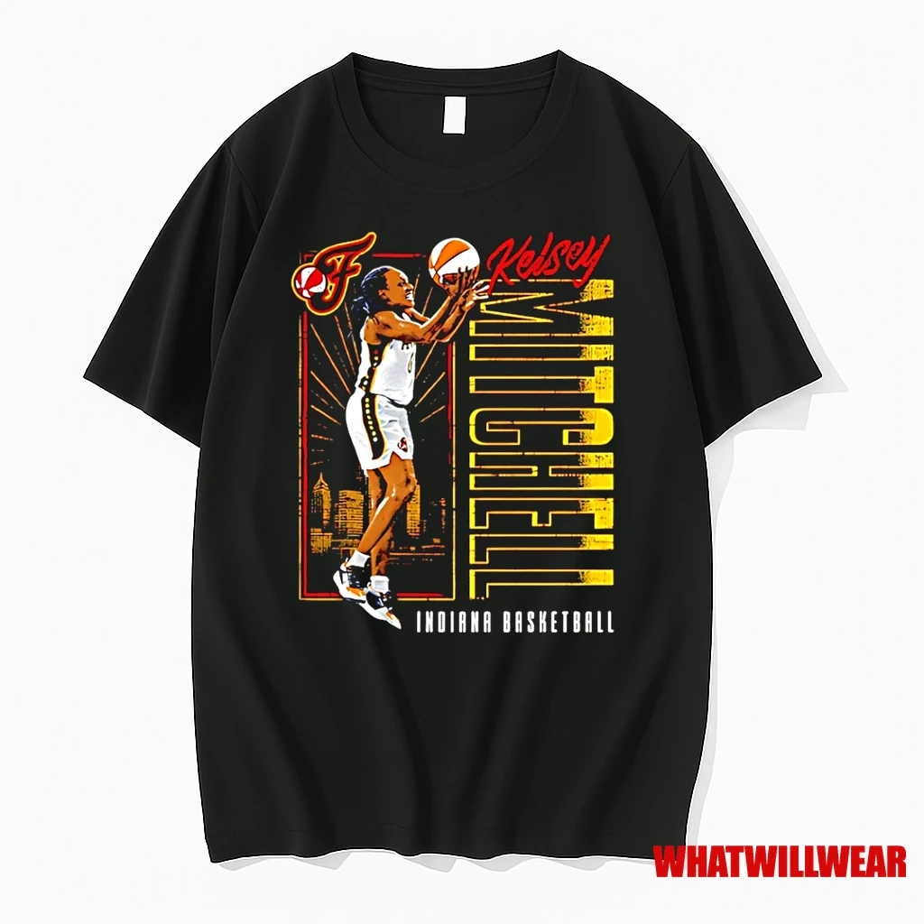 Kelsey Mitchell Indiana Fever Vertical Name Shirts