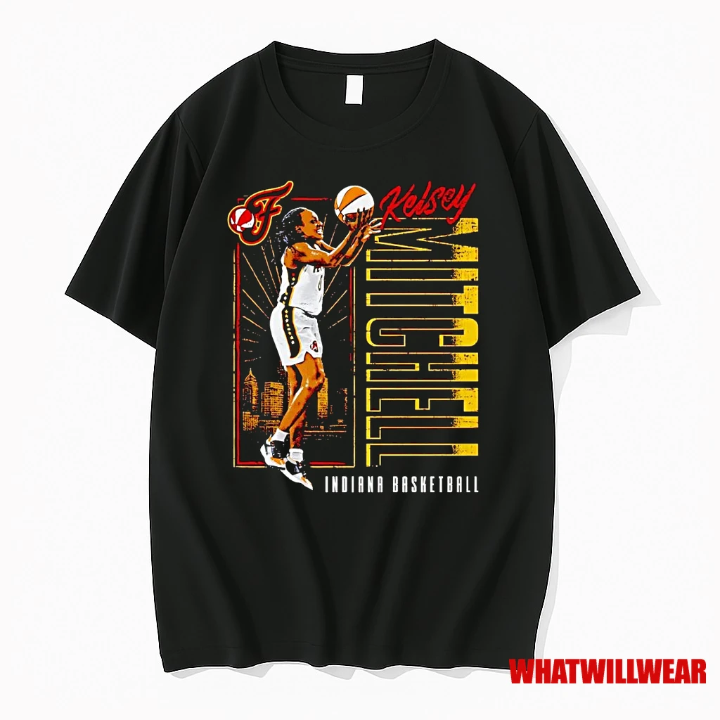 Kelsey Mitchell Vertical Jump Skyline Indiana Fever Shirts
