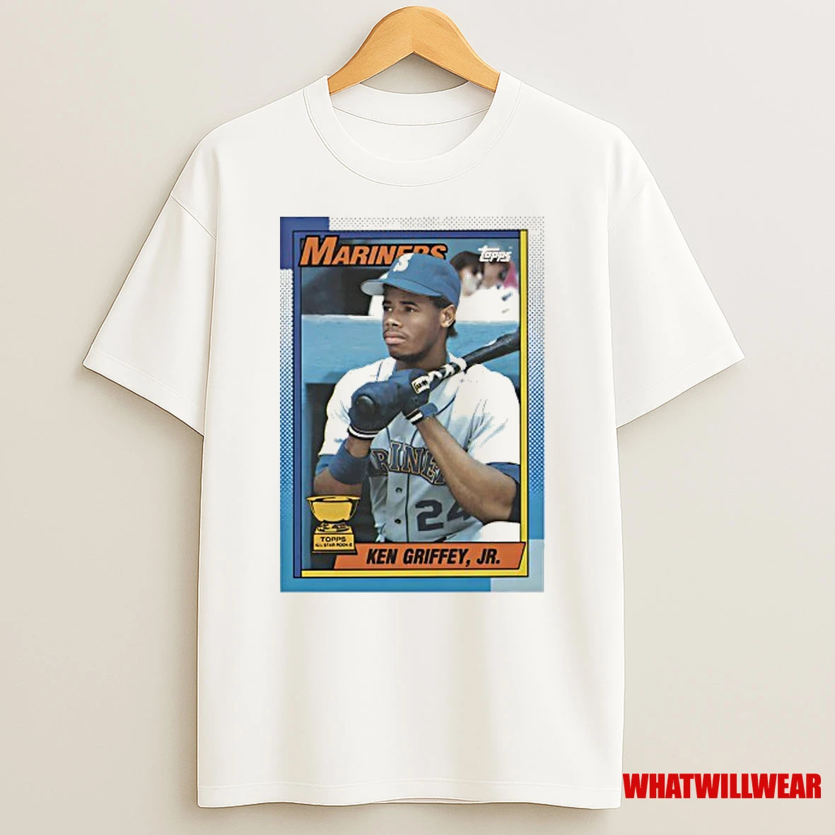 Ken Griffey Jr Seattle Mariners Baseball Card Player Vintage Shirts