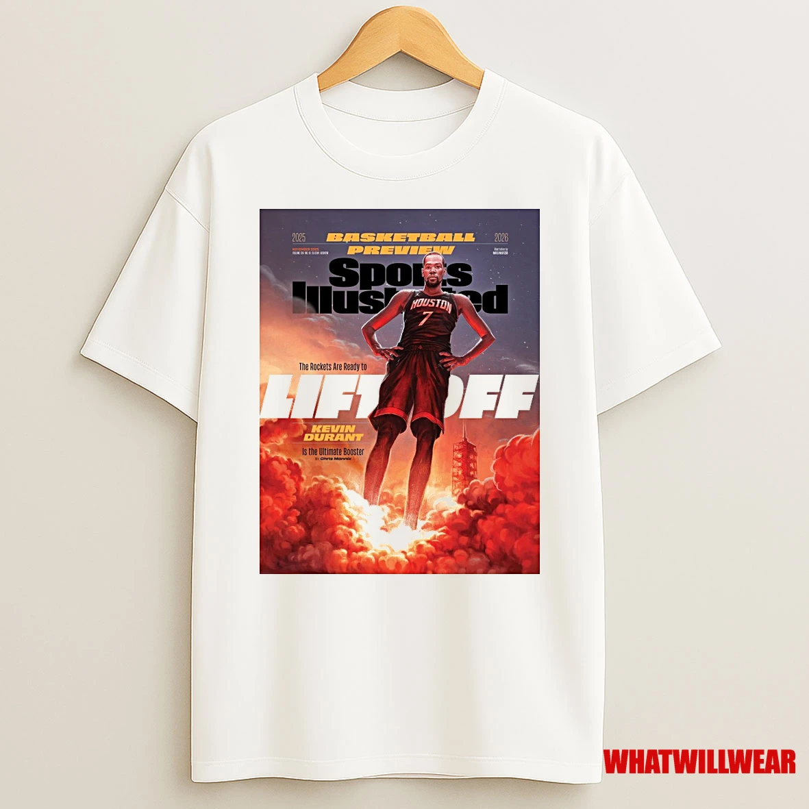 Kevin Durant Basketball Preview Sports Illustrated The Rockets Are Ready To Liftoff Shirts