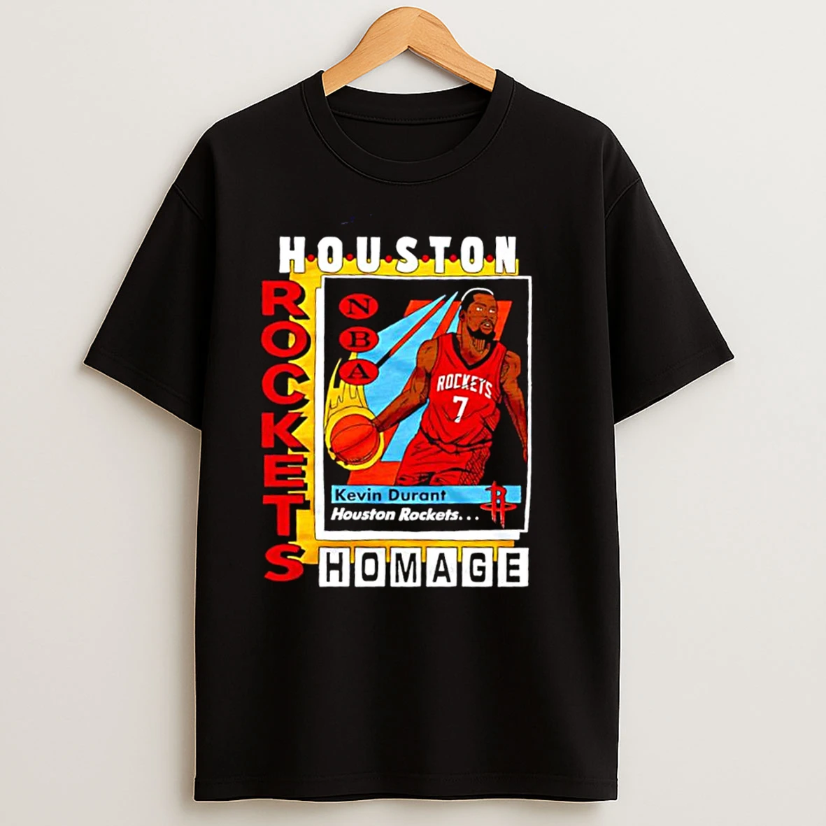 Kevin Durant Houston Rockets Houston Rockets Homage Trading Card Graphic T Shirts
