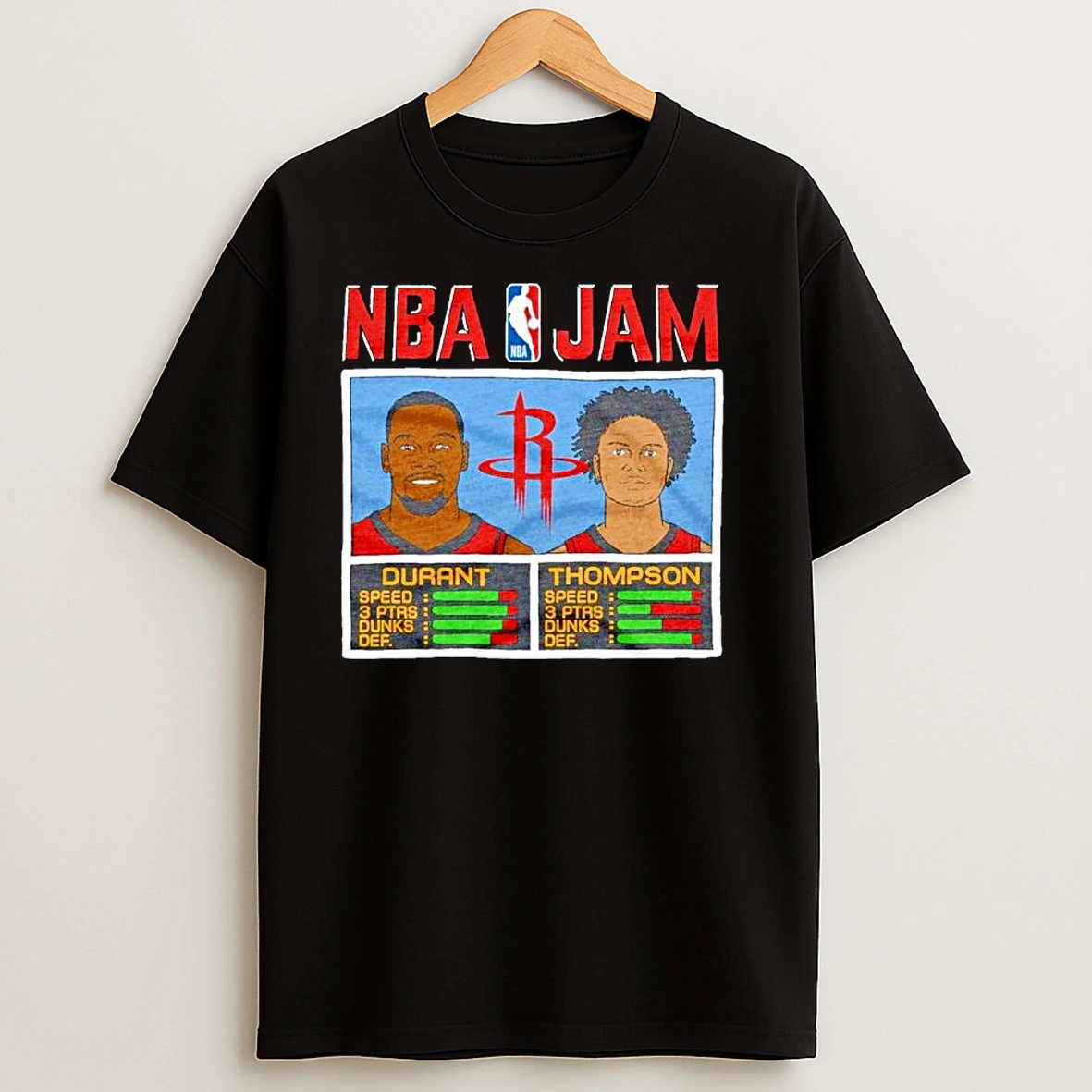 Kevin Durant And Klay Thompson Houston Rockets Nba Jam Ornaments T Shirts