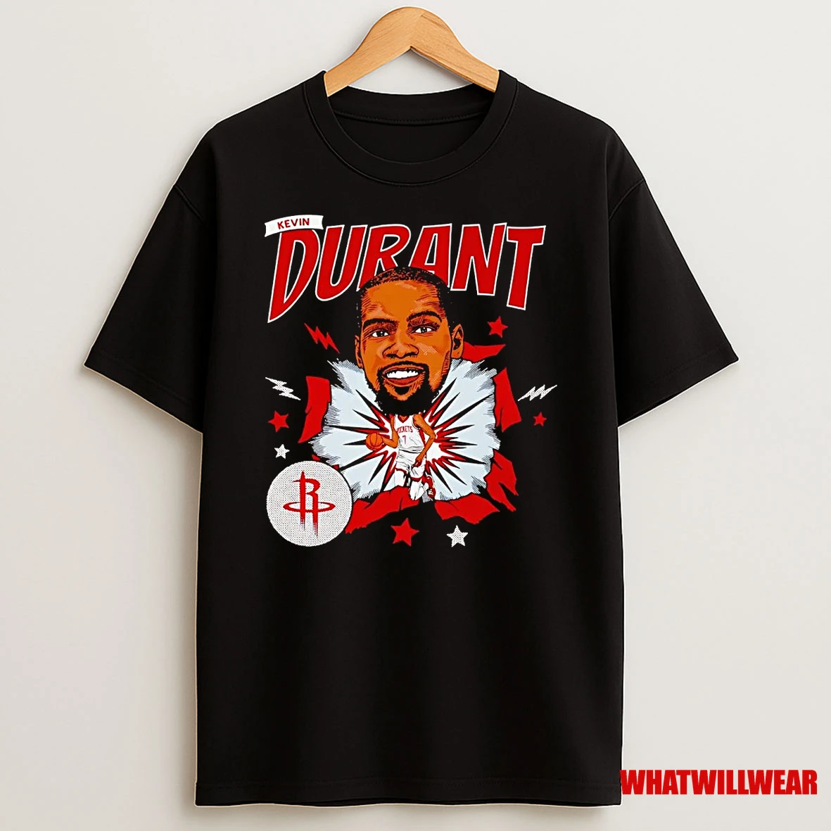 Kevin Durant Big Head Caricature Rockets Shirts