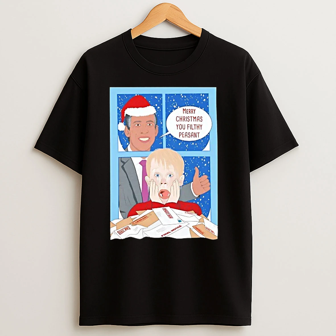 Kevin Home Alone Rishi Sunak Merry Christmas You Filthy Peasant T Shirts