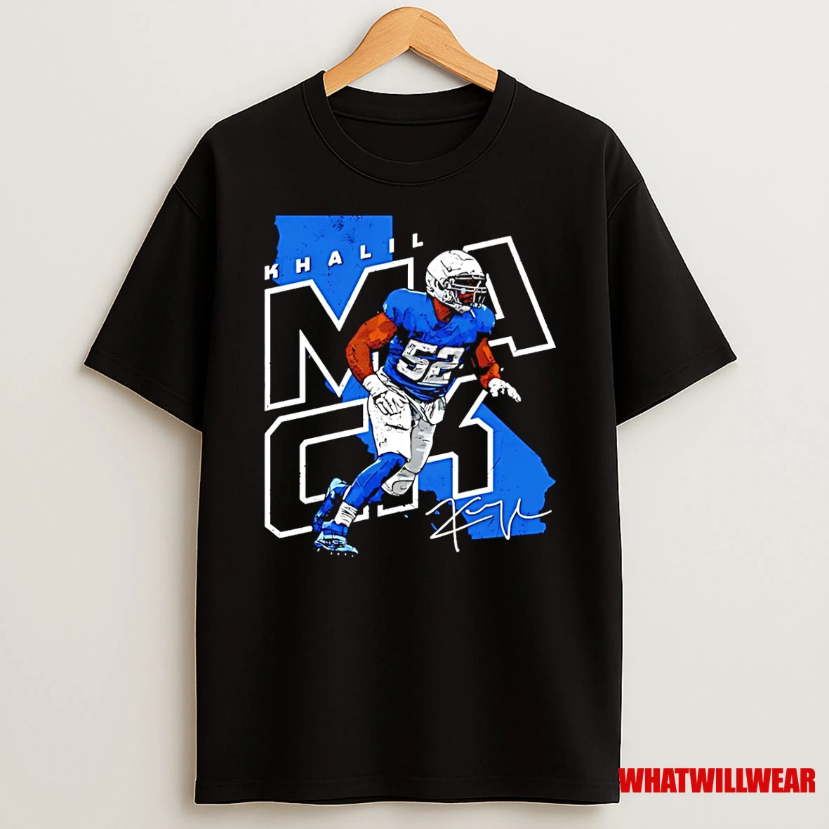 Khalil Mack Los Angeles Chargers Player Map Shirts