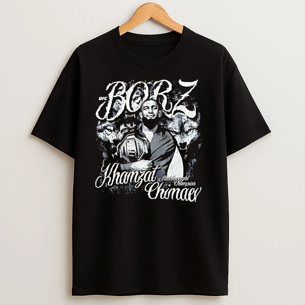 Khamzat Chimaev Borz Middleweight Champions Ufc Grunge T Shirts