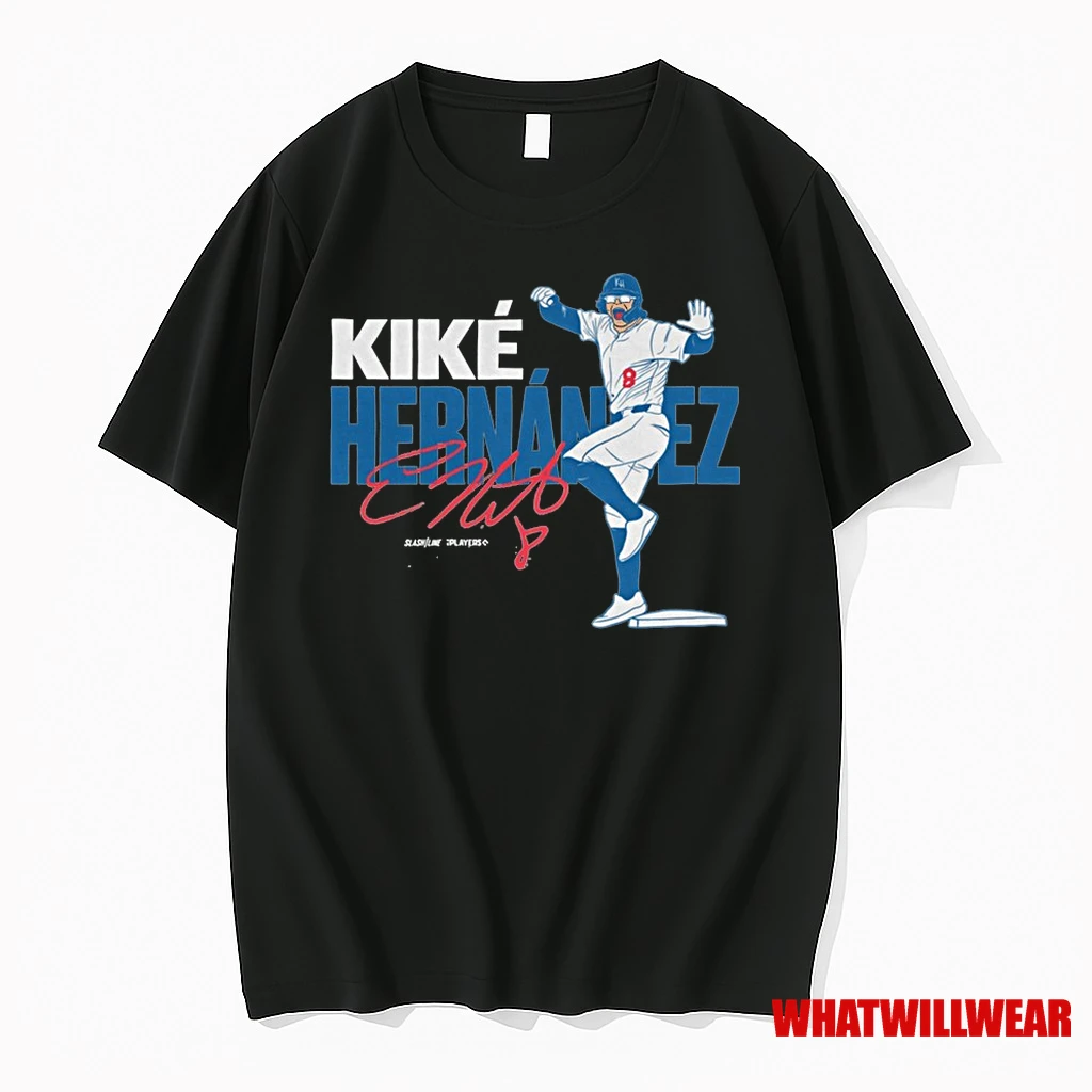 Kike Hernandez Los Angeles Dodgers Mlb Slash Line Signature Painting Shirts