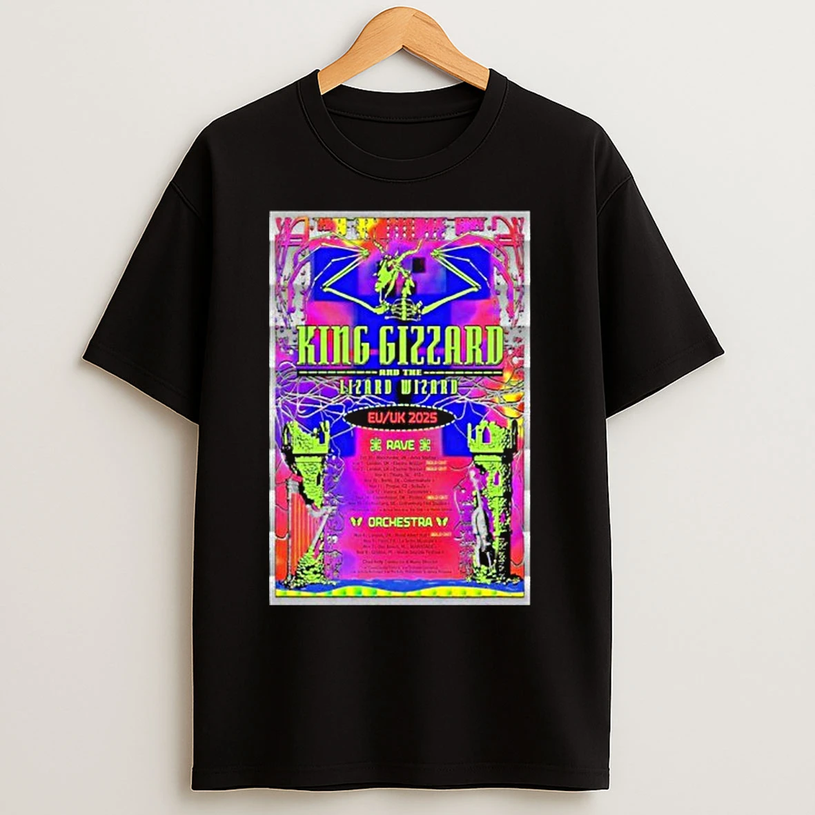 King Gizzard And The Lizard Wizard Eu Uk Tour 2025 T Shirts