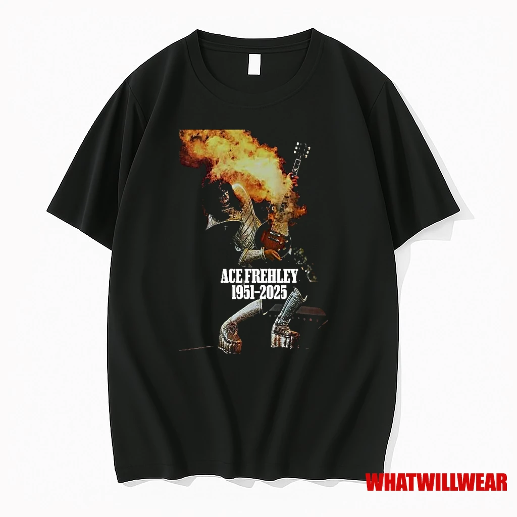Kiss Ace Frehley Rest In Peace 1951 2025 Signature Photo Shirts