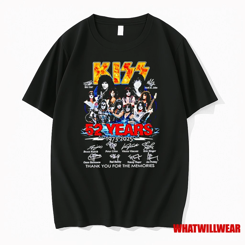 Kiss Band 52 Years 1973 2025 Thank You For The Memories Signed Shirts