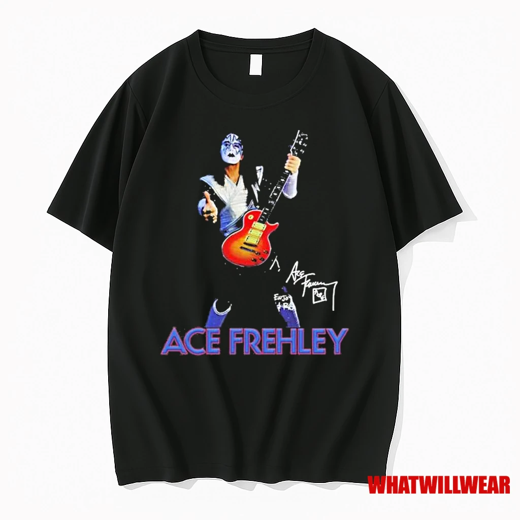 Kiss Band Rip Ace Frehley Ace Spaceman Signature Shirts