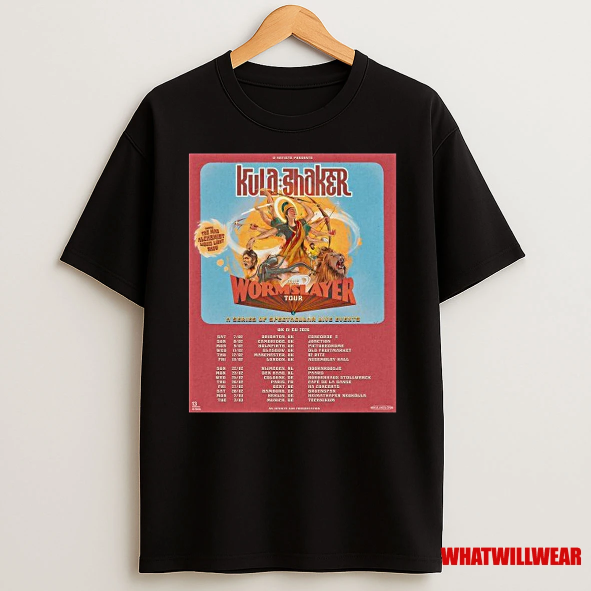 Kula Shaker The Wormslayer Tour 2026 Shirts