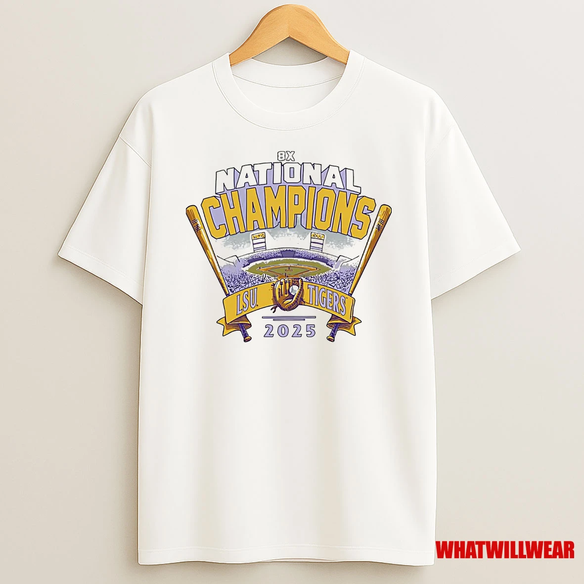 Lsu Tigers 2025 8x National Champions Shirts