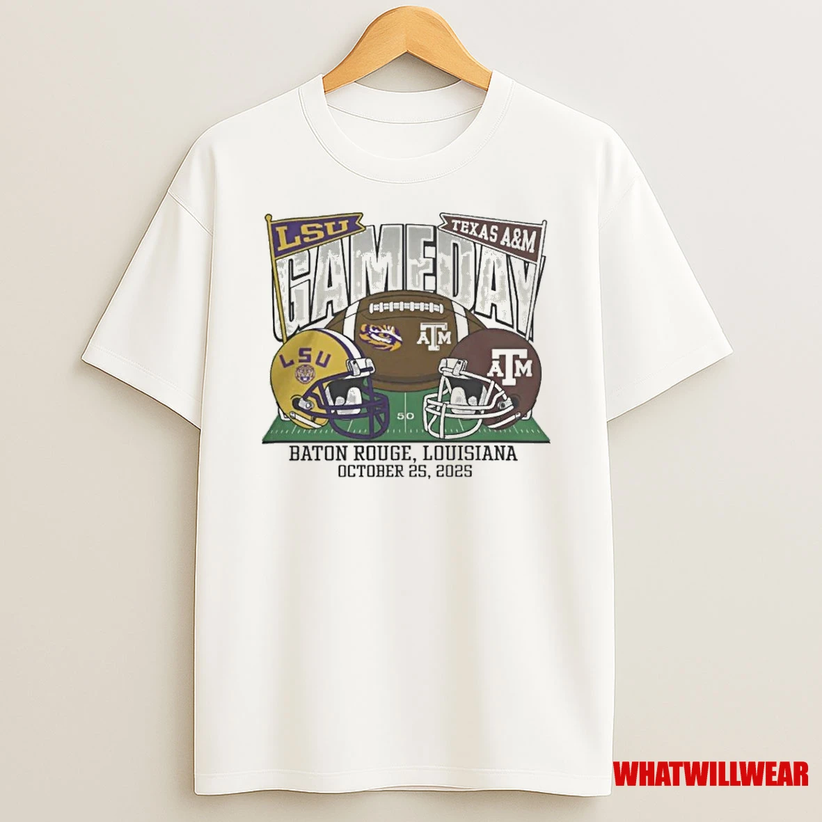 Lsu Tigers Vs Texas Am Aggies 2025 College Football Game Day Shirts