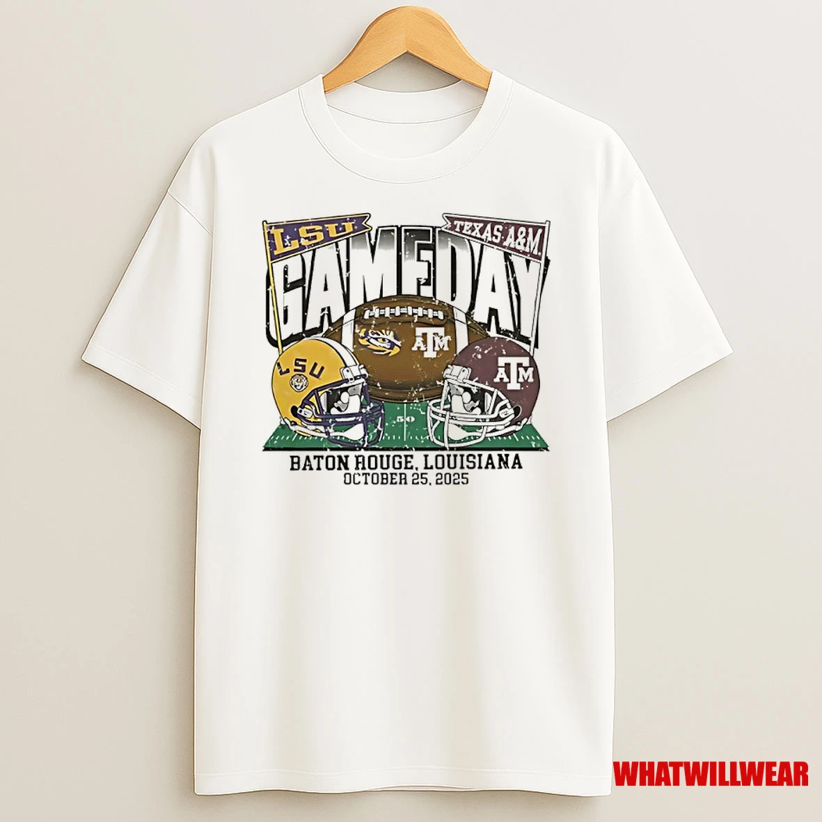 Lsu Tigers Vs Texas Am Aggies 2025 Gameday Football Helmet Shirts