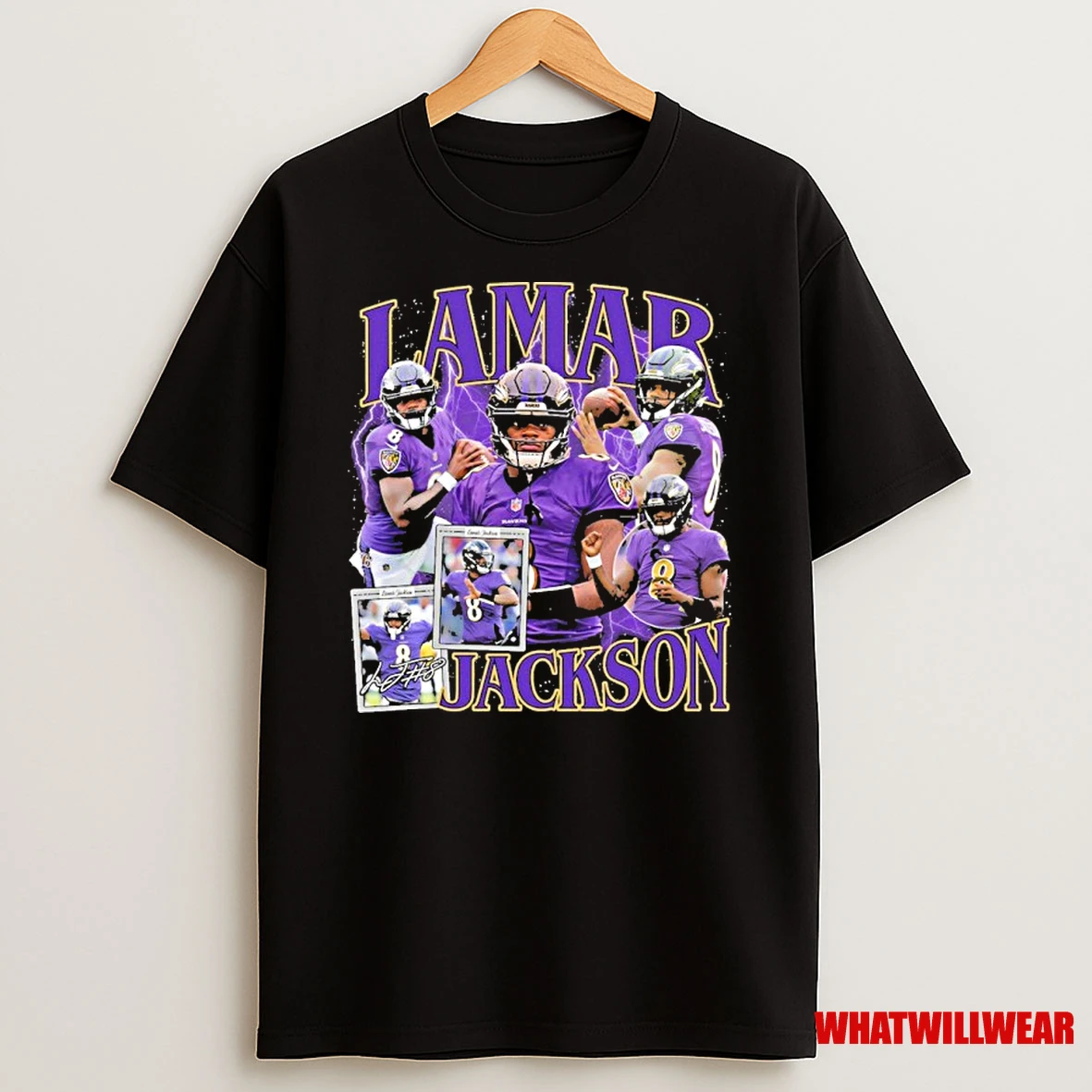 Lamar Jackson 8 Player Signature Shirts