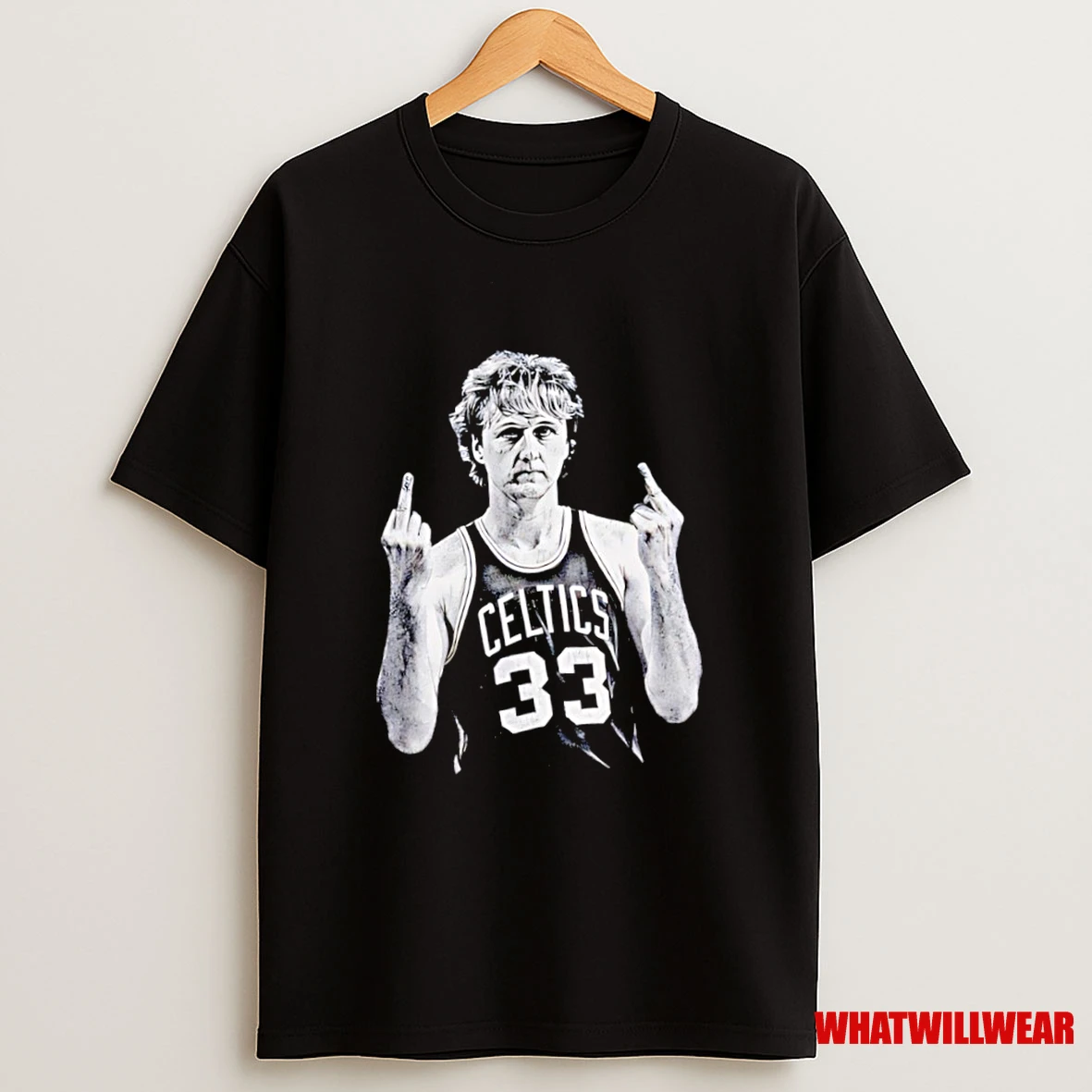 Larry Bird Middle Finger Shirts