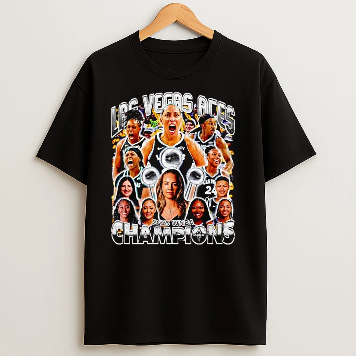 Las Vegas Aces 2025 Wnba Finals Champions Graphic Ornaments T Shirts