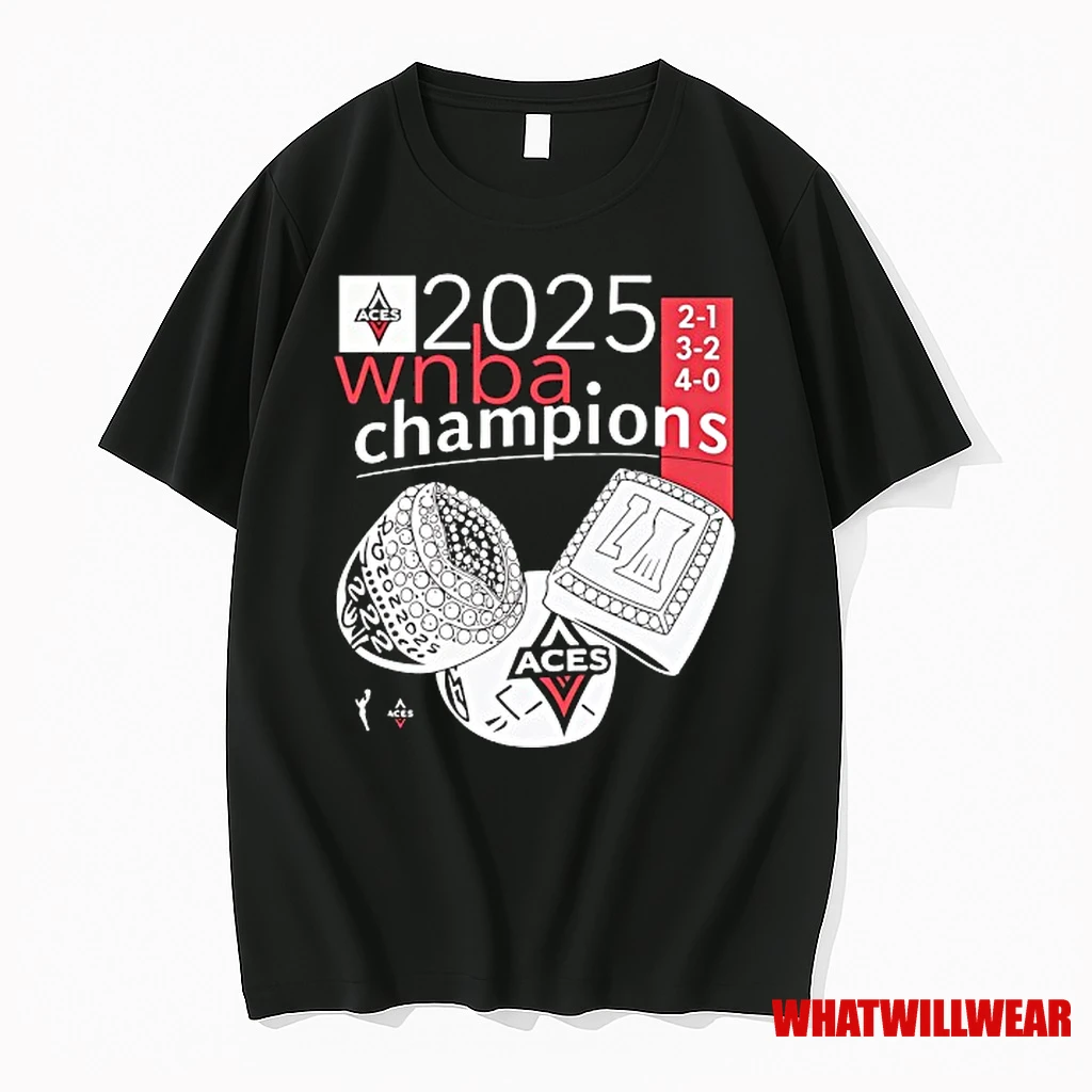 Las Vegas Aces 2025 Wnba Ring Champions Shirts