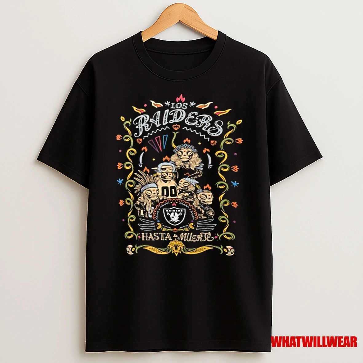 Las Vegas Raiders Hasta La Muerte Graphic Shirts