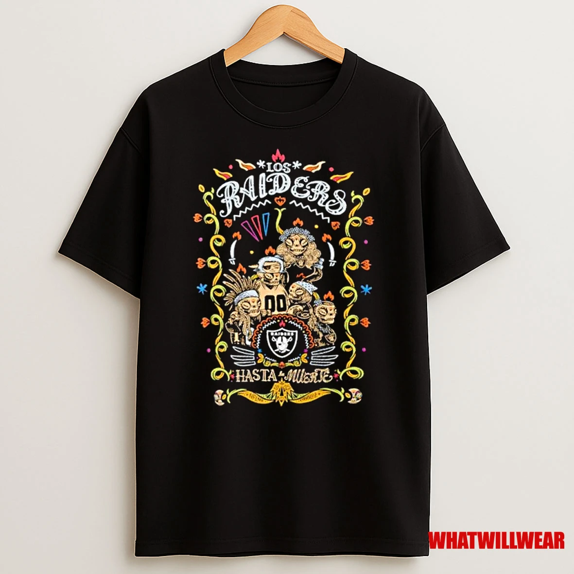 Las Vegas Raiders Hasta La Muerte Graphic Ornaments Shirts
