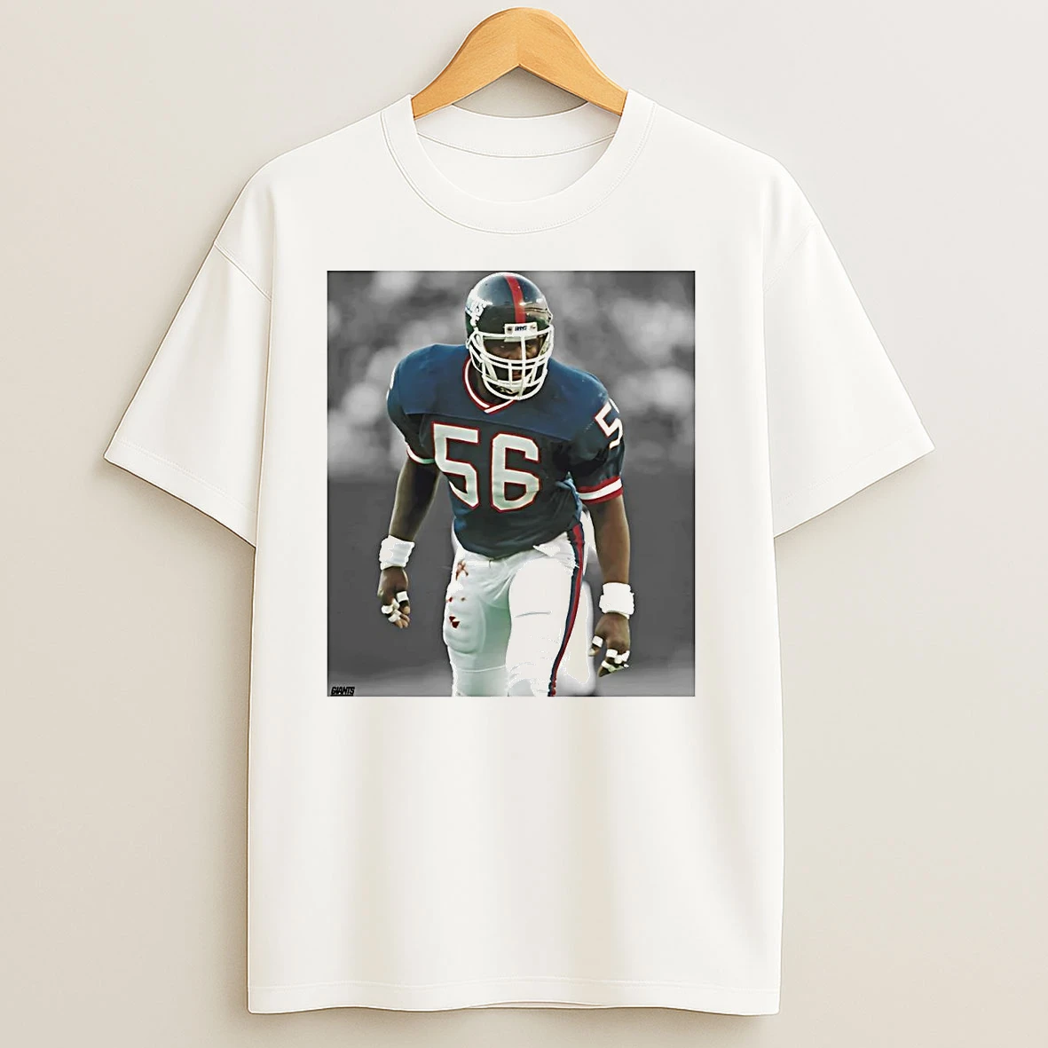 Lawrence Taylor Portrait New York Giants Legend T Shirts