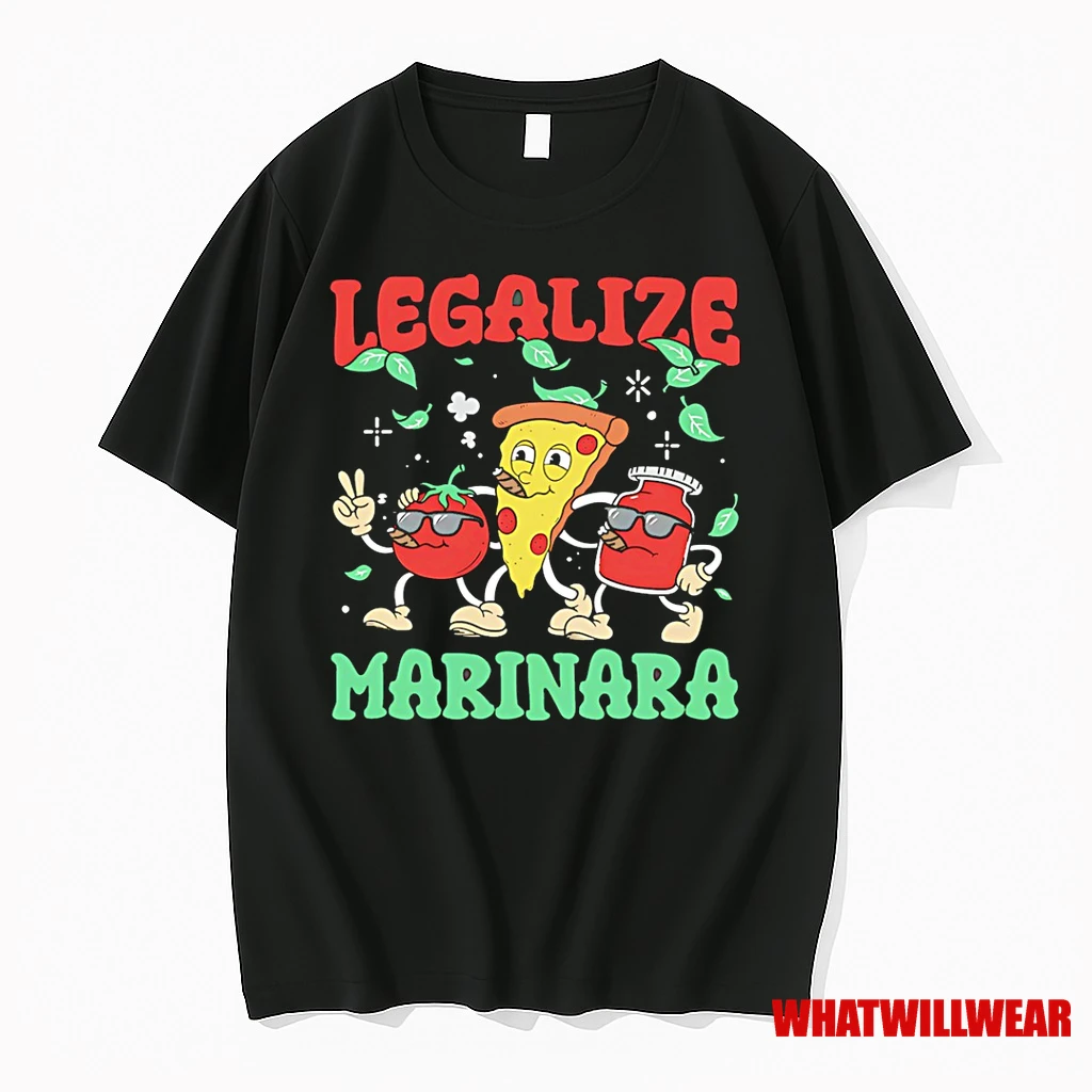 Legalize Marinara Humorous Tomato Sauce Pizza Shirts